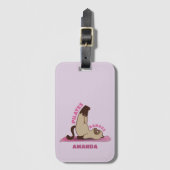 À Bagage Étiquette Pilates Badass Workout Kitty Cat Luggage (Devant Vertical)