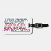 À Bagage Étiquette REV pour parents ou enfants (Devant horizontal)