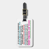 À Bagage Étiquette REV pour parents ou enfants (Devant Vertical)