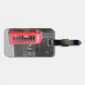 À Bagage Étiquette rouge de la boîte téléphonique Londres (Dos horizontal)