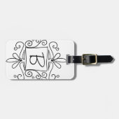 À Bagage Étiquette tirée par la main faite sur commande de (Devant horizontal)