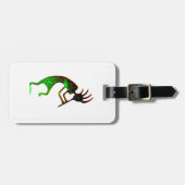 À Bagage étiquette verte de kokopelli (Devant horizontal)