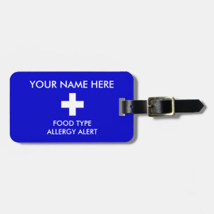 À Bagage Étiquette vigilante de l'allergie ID/ICE