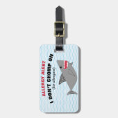 À Bagage Étiquette vigilante de requin d'allergie (Devant Vertical)