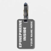 À Bagage Étiquette vigilante de requin d'allergie (Dos Vertical)