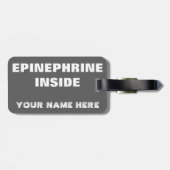 À Bagage Étiquette vigilante de requin d'allergie (Dos horizontal)