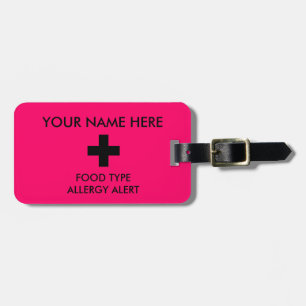 À Bagage Étiquette vigilante d'identification d'allergie