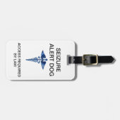 À Bagage Étiquette vigilante d'identification de chien de (Devant horizontal)