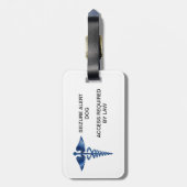 À Bagage Étiquette vigilante d'identification de chien de (Dos Vertical)