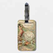 À Bagage Étiquette vintage/victorien de Français (Dos Vertical)