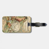 À Bagage Étiquette vintage/victorien de Français (Dos horizontal)