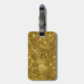 À Bagage Feuille d'or Imprimer étiquette de bagages (Dos Vertical)