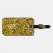 À Bagage Feuille d'or Imprimer étiquette de bagages (Dos horizontal)
