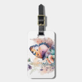 À Bagage Fleurs d'été romantiques et étiquette papillon (Devant Vertical)