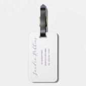 À Bagage Fleurs d'été romantiques et étiquette papillon (Dos Vertical)