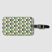 À Bagage Fox Terrier Empreintes de pattes, étiquette de bag (Devant Horizontal)