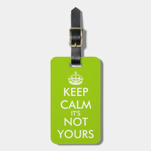 À Bagage Funny Apple Green Keep Calm étiquette bagages (Devant Vertical)