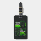 À Bagage Il N'y A Pas De Nuage Drôle SysAdmin Sac Étiquette (Devant Vertical)