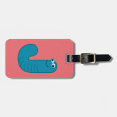 À Bagage J - monogramme animal - étiquette de bagages (Devant horizontal)