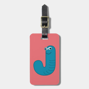 À Bagage J - monogramme animal - étiquette de bagages