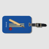 À Bagage Jeu de cricket, texte personnalisable, étiquette d (Devant Horizontal)