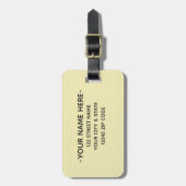 À Bagage Jolie feuille tropicale, citons | étiquette de bag (Devant Vertical)