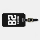 À Bagage La coutume étiquette folâtre de nom et de nombre (Devant horizontal)