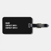 À Bagage La coutume étiquette folâtre de nom et de nombre (Dos horizontal)