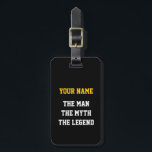 À Bagage La légende du mythe humain | Drôle étiquette de ba<br><div class="desc">La légende du mythe humain | Drôle bagage tag pour hommes. Idée cadeau de nom personnalisable. Cadeau d'anniversaire personnalisé pour grand-père,  père,  oncle,  frère,  petit ami etc.</div>