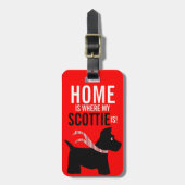 À Bagage La maison est où mon Scottie est étiquette de (Devant Vertical)