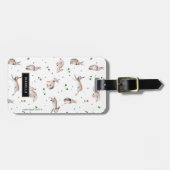 À Bagage Lapins et trèfle | Voyage vacances | Étiquette de  (Devant horizontal)
