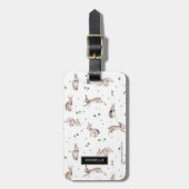 À Bagage Lapins et trèfle | Voyage vacances | Étiquette de  (Devant Vertical)