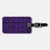 À Bagage Le rétro cru tourbillonne étiquette noire pourpre (Devant horizontal)