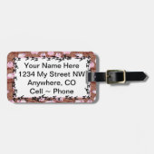 À Bagage L'identification étiquette le ~ Piggys rose (Devant horizontal)