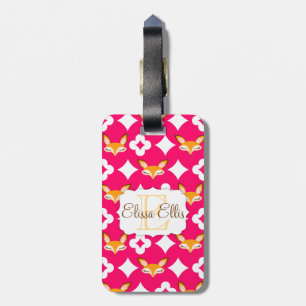 À Bagage Lil Foxie - Fox Girly mignon - étiquette faite sur