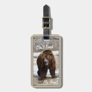 À Bagage L'ours gris ne touchent pas mon étiquette de
