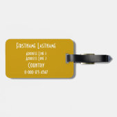 À Bagage Maintenez étiquette faite sur commande calme et de (Dos horizontal)