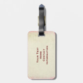 À Bagage Marie Antoinette et étiquette faite sur commande (Dos Vertical)