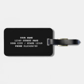 À Bagage Mon étiquette Mon sac | Drôle étiquette de bagages (Dos horizontal)