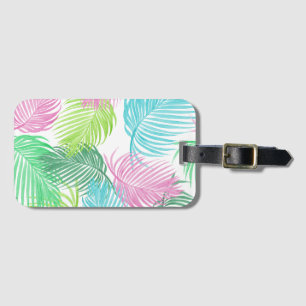 À Bagage Pastel Palms sur une étiquette de valise