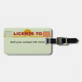 À Bagage Permis de voyager étiquette (Devant horizontal)