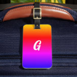 À Bagage Personnalisez votre étiquette de bagages Arc-en-ci<br><div class="desc">Balise Belle Couleur Arc-en-ciel - Votre lettre / plus</div>