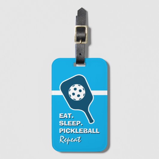 À Bagage Pickleball étiquette de bagages de voyage pour val (Devant Vertical)