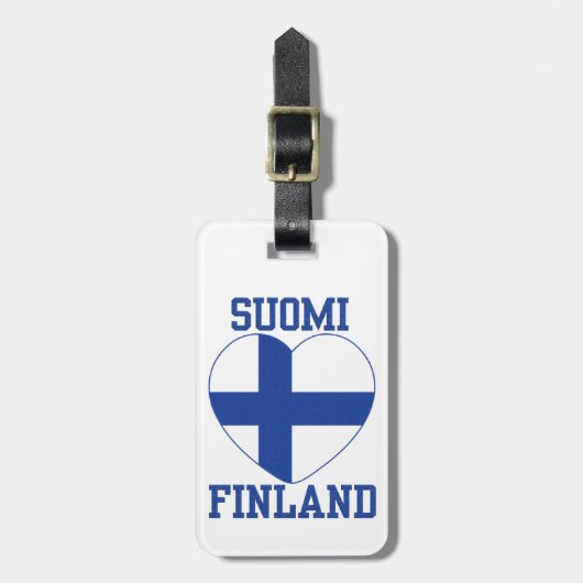 À Bagage Suomi Finland, étiquette personnalisée (Devant Vertical)
