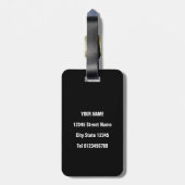 À Bagage Tennis dimensions de court sur mesure étiquette de (Dos Vertical)