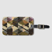 À Bagage "Texture géométrique Vintage - étiquette Abstraite (Devant Horizontal)