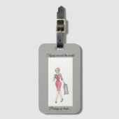 À Bagage "Volant autour du monde, étiquette prenant (Devant Vertical)