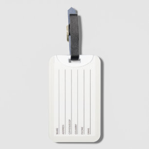 À Bagage Voyage Étiquette pour les bagages.