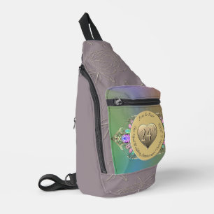 À Bandoulière 24e anniversaire du Mariage Opal Imprimé Coupe Sac