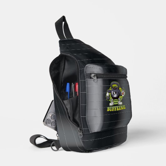 À Bandoulière Buffeline Gym Kettlebell caractère Duffel sac (Ouvrir)